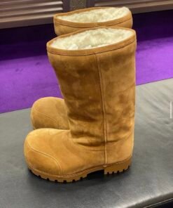 BALENCIAGA ALASKA BROWN FUR HIGH BOOTS