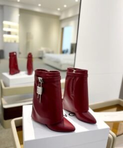 GIVENCHY RHINESTONES SHARK LOCK SHORT BOOTS